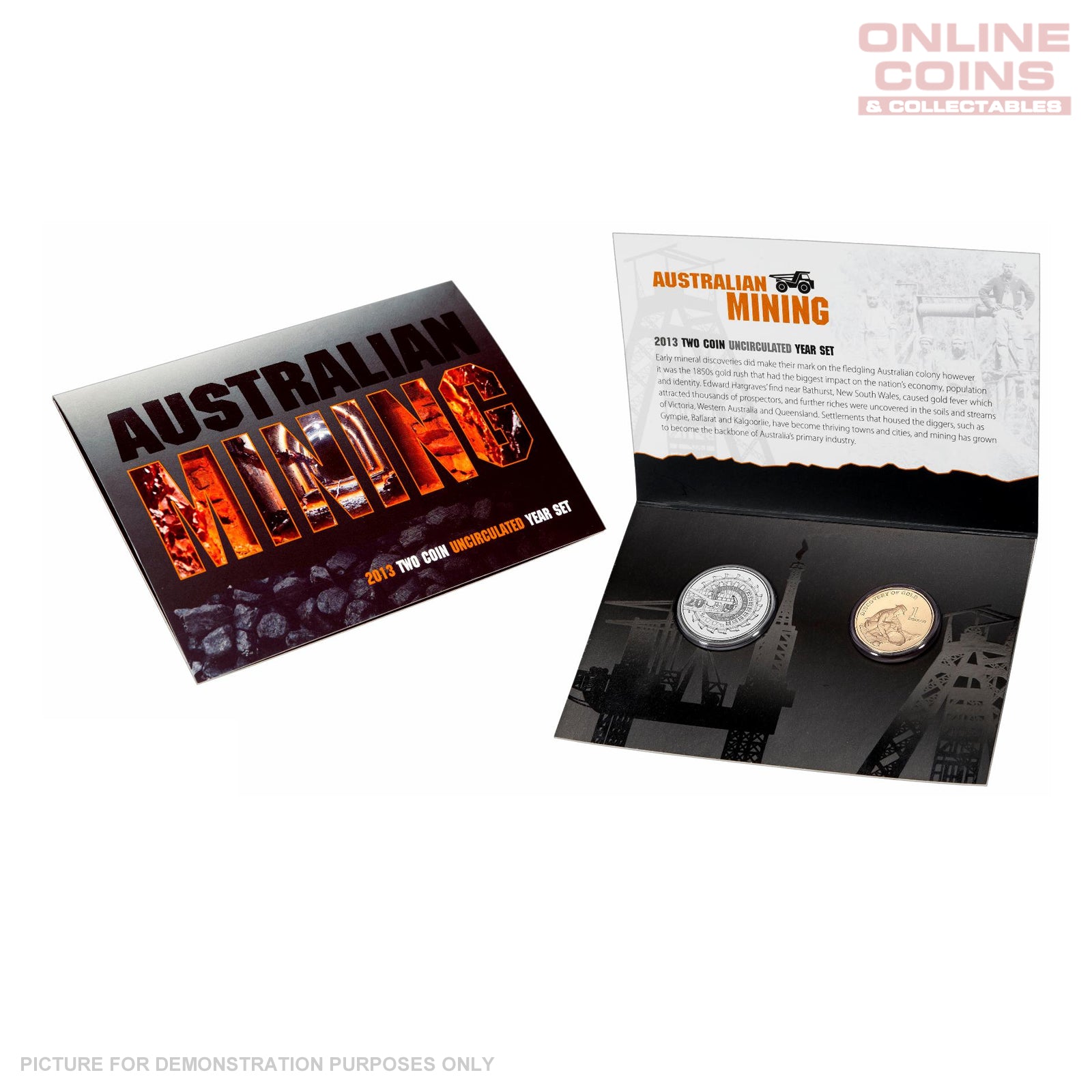 2013 Royal Australian Mint 2-Coin Uncirculated Year Set - Australian Mining